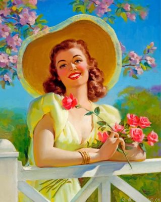 Vintage Lady Painting By Numbers.png