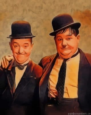 Vintage Laurel And Hardy Painting By Numberss.png