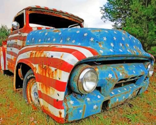 Vintage Old Truck Painting By Numbers.png