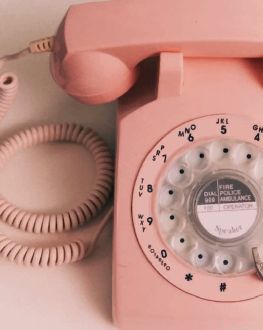 Vintage Pink Phone Painting By Numberss.png