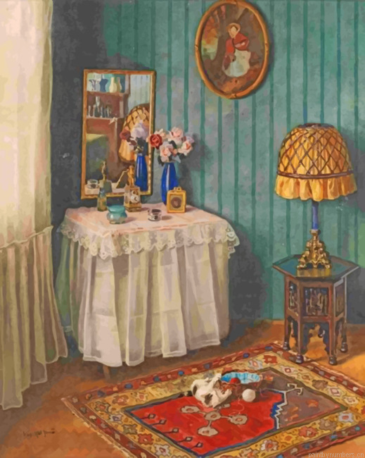 Vintage Room Corner Painting By Numbers.png