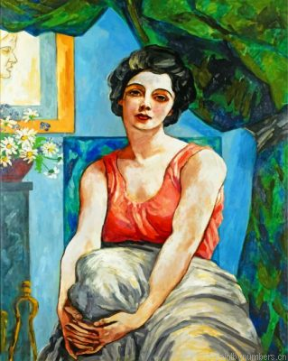 Vintage Woman Painting By Numbers.png