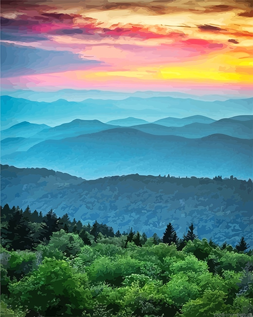 Virginia Blue Ridge Mountains Landscapes Painting By Numberss.png
