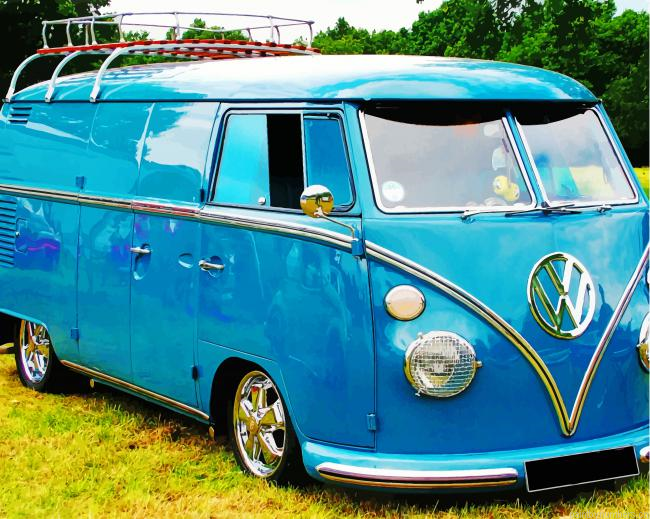 Volkswagen Van Cars Painting By Numberss.png