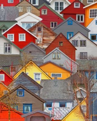 Voss Norway Colorful Houses Painting By Numbers.png