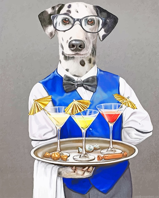 Waiter Dalmatian Animals Painting By Numberss.png