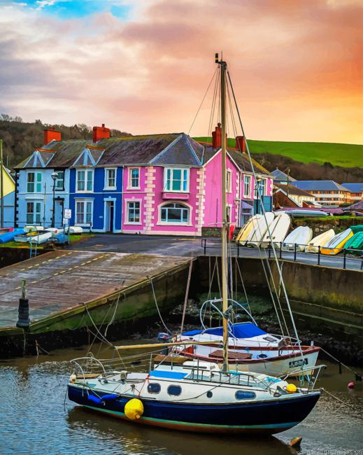 Wales Colorful Harbor Painting By Numbers.png