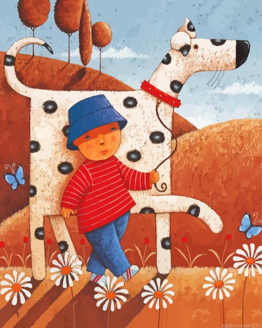 Walking Dog Painting By Numberss.png