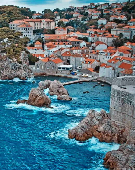 Walls Of Dubrovnik Croatia Painting By Numberss.png