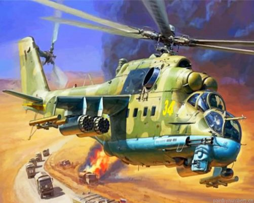 War Helicopter Painting By Numbers.png