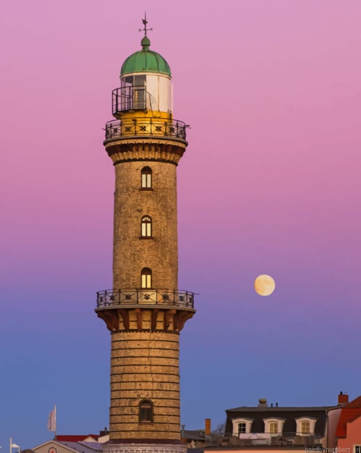 Warnemunde Rostock Lighthouse Painting By Numberss.png
