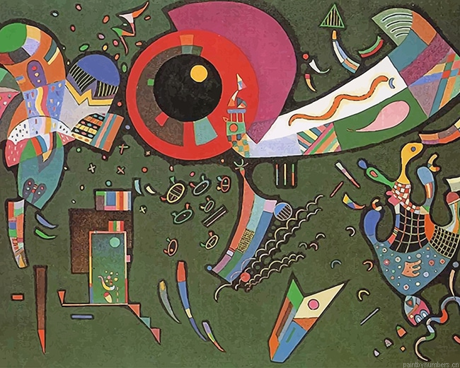 Wassily Kandinsky Around The Circle Abstracts Painting By Numberss.png
