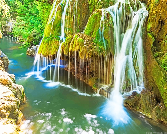 Waterfall Landscape Nature Painting By Numbers.png