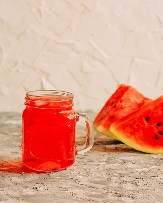 Watermelon Juice Fruits Painting By Numberss.png