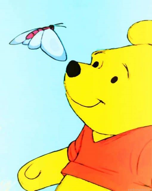 Wennie With Butterfly Cartoons Painting By Numberss.png
