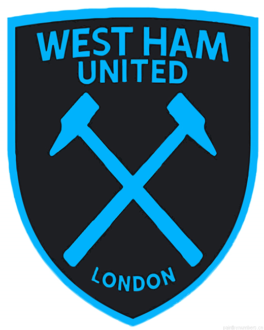 West Ham United Football Club Badge Painting By Numbers.png