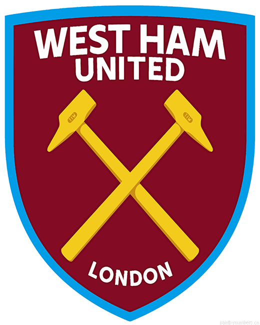 West Ham United Football Club Logo Painting By Numbers.png