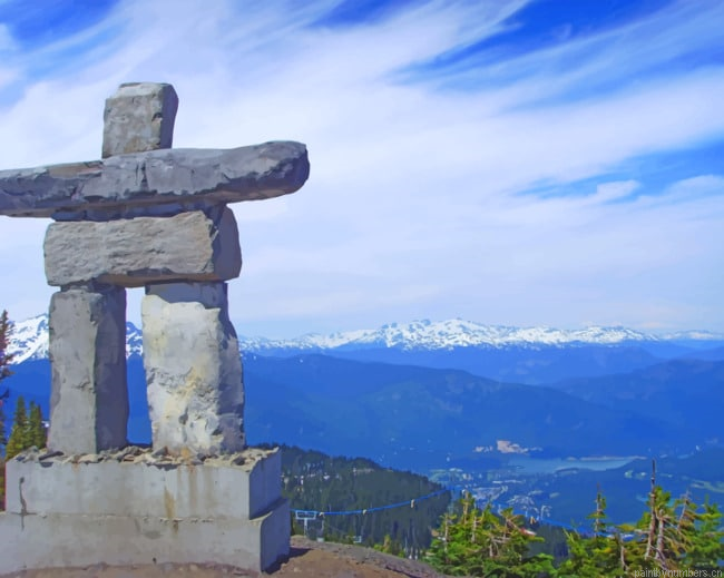 Whistler Mountain In Canada Landscapes Painting By Numberss.png