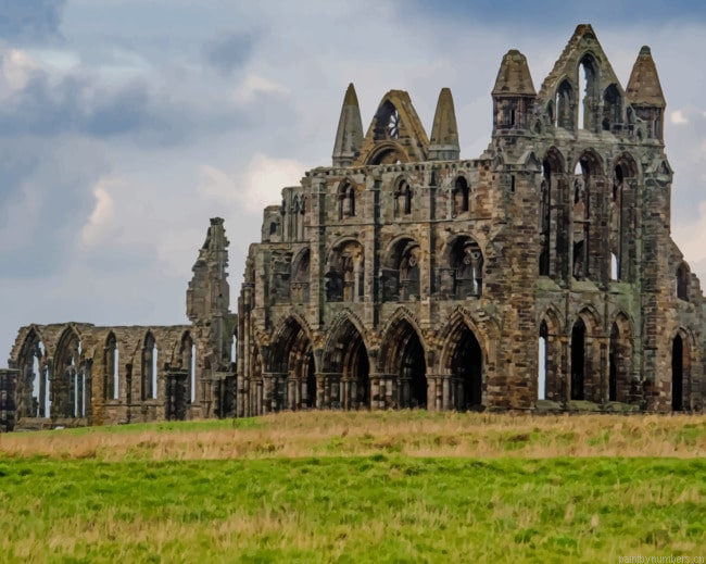Whitby Abbey Monastery Ruins Buildings Painting By Numberss.png