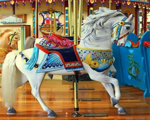 White Carousel Horse Painting By Numbers.png
