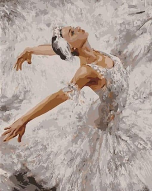 White Dress Ballerina Painting By Numberss.png