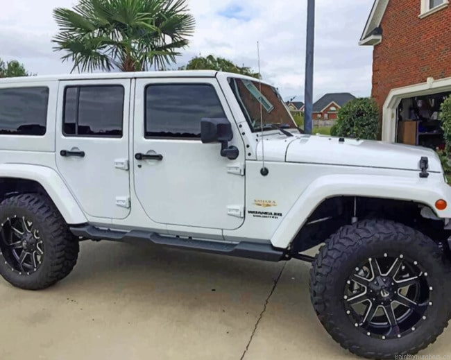 White Jeep Car Painting By Numberss.png
