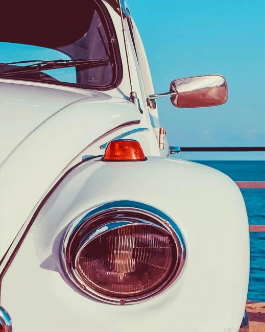 White Vw Car Painting By Numberss.png