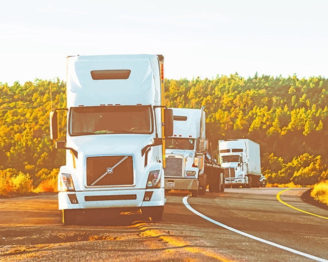 White Volvo Trucks Painting By Numberss.png