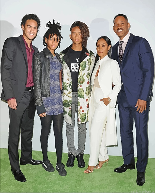 Will Smith With Family Painting By Numbers.png