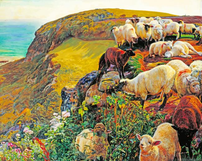William Holman Hunt Our English Coasts Painting By Numbers.png