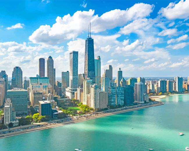 Willis Tower Chicago Cities Painting By Numberss.png