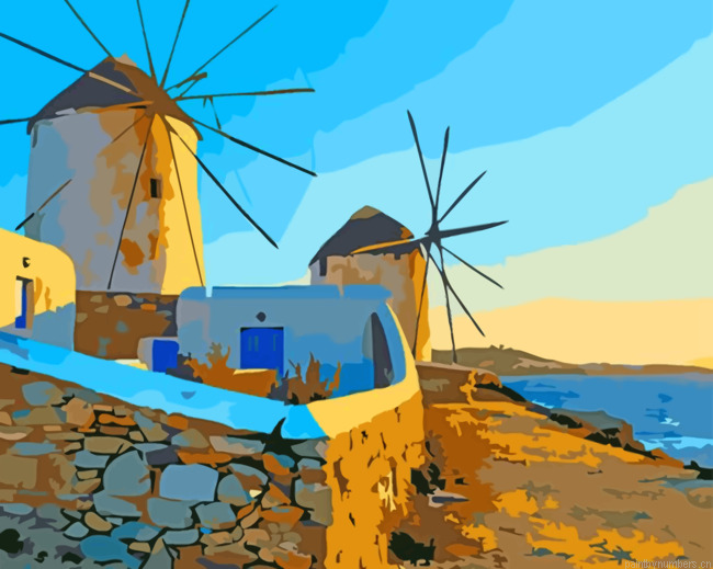 Windmills Painting By Numberss.png
