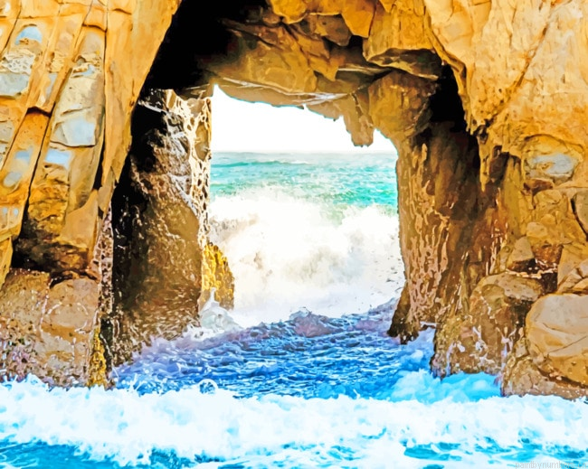Window Rock Pfeiffer Beach Seascapes Painting By Numberss.png