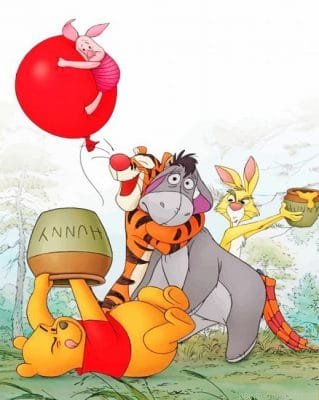 Winnie And His Friends Cartoons Painting By Numberss.png