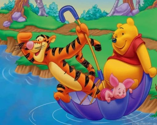 Winnie The Pooh And His Friends Cartoons Painting By Numberss.png