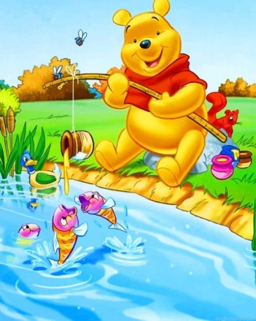 Winnie The Pooh Bear Cartoons Painting By Numberss.png