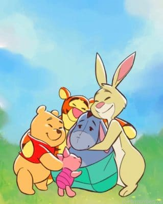 Winnie The Pooh Disney Cartoons Painting By Numberss.png