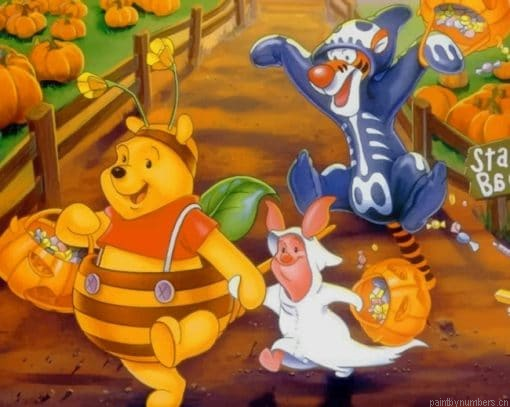 Winnie The Pooh Halloween Cartoons Painting By Numberss.png