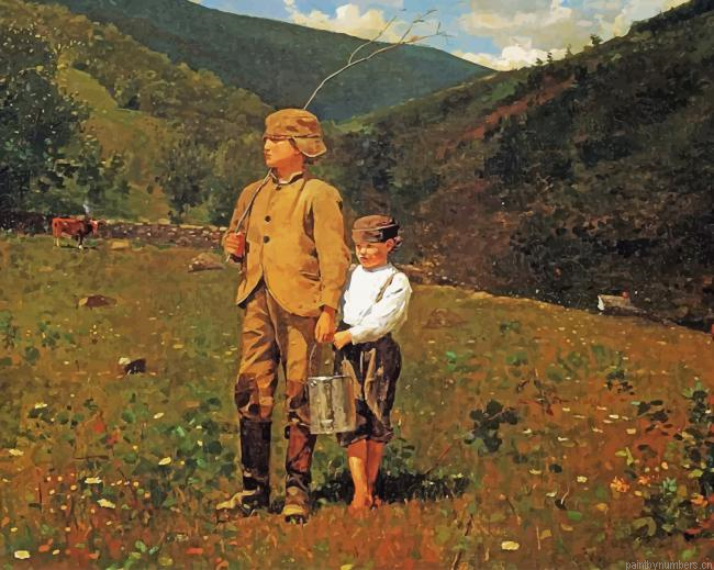 Winslow Homer Crossing The Pasture Painting By Numberss.png
