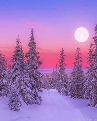 Winter Landscape Snow Painting By Numbers.png