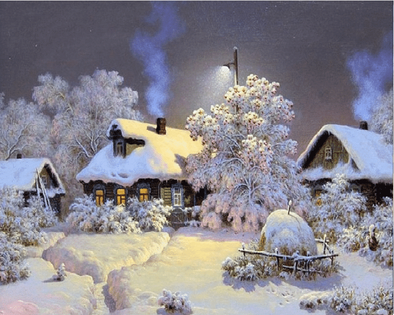 Winter Snow Villa Painting By Numbers.png