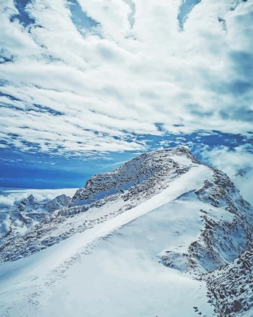 Winter Snowy Mountains Painting By Numberss.png