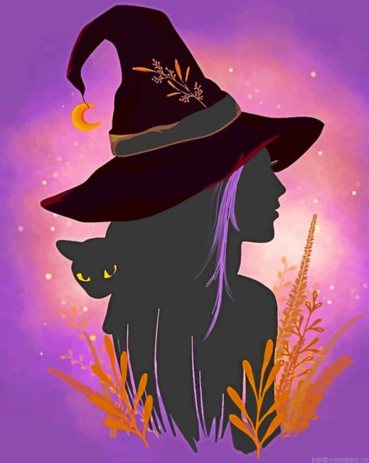 Witch And Cat Painting By Numberss.png