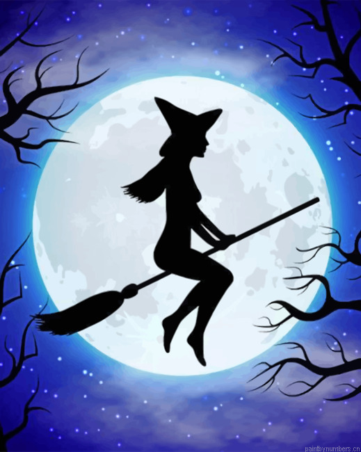 Witch Silhouette Painting By Numbers.png
