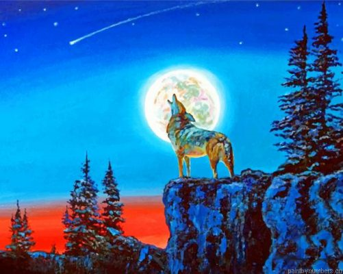 Wolf With Moon Painting By Numbers.png