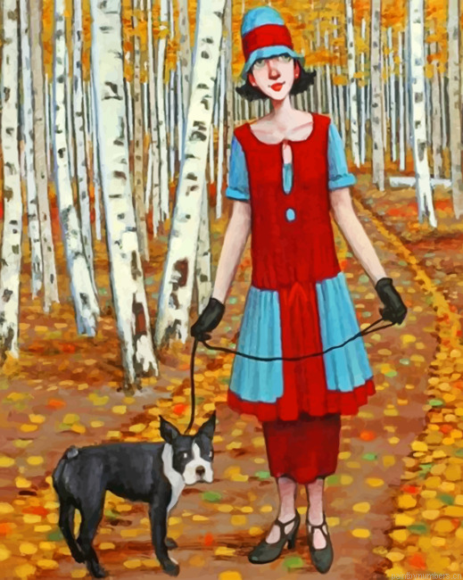 Woman And Dog Painting By Numbers.png