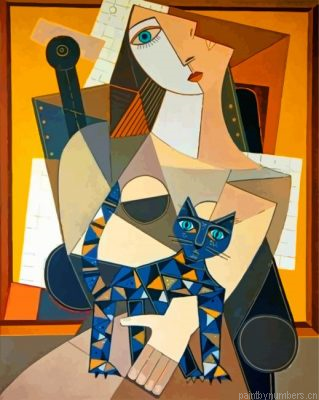 Woman And Her Kitty Painting By Numbers.png