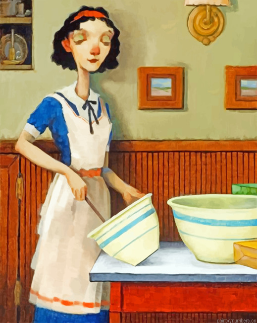 Woman Cooking Painting By Numbers.png
