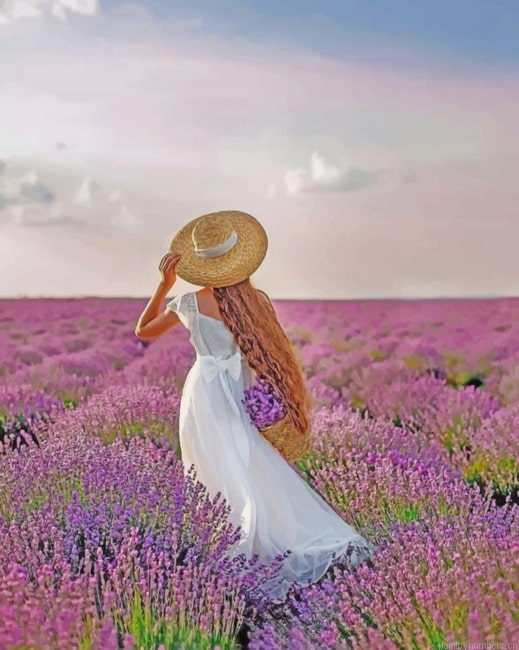 Woman Enjoying The Nature Painting By Numberss.png