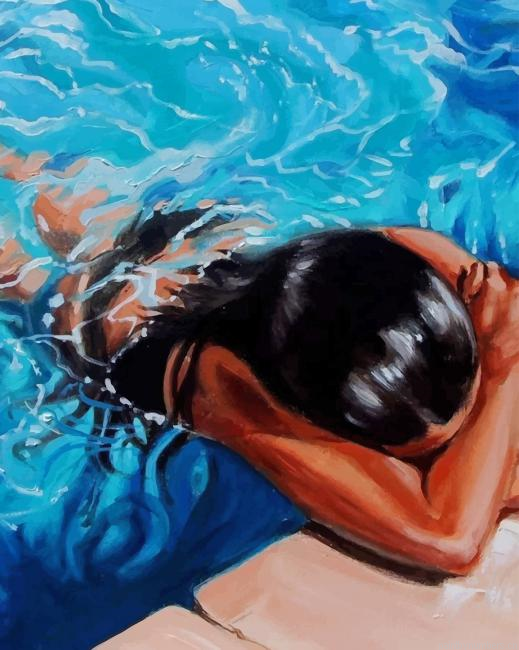 Woman Enjoying The Summer Painting By Numberss.png